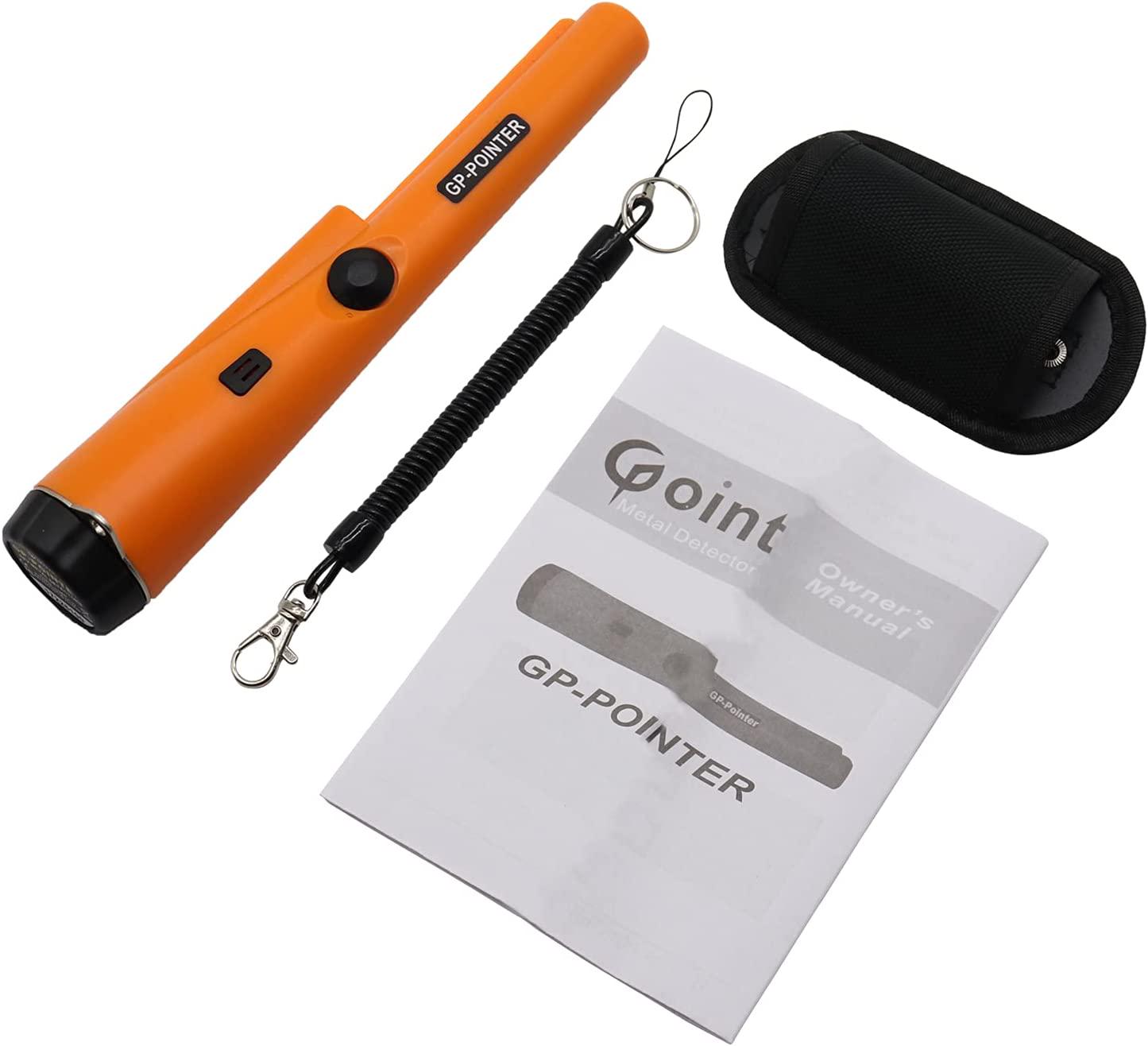 WorthPlanet, Metal Detector Pinpointer WorthPlanet Handheld Treasure Pinpointing Finder Probe Buzzer Vibration Automatic Tuning 360° Scanning Unearthing Treasure Finder with Belt Holster W090008