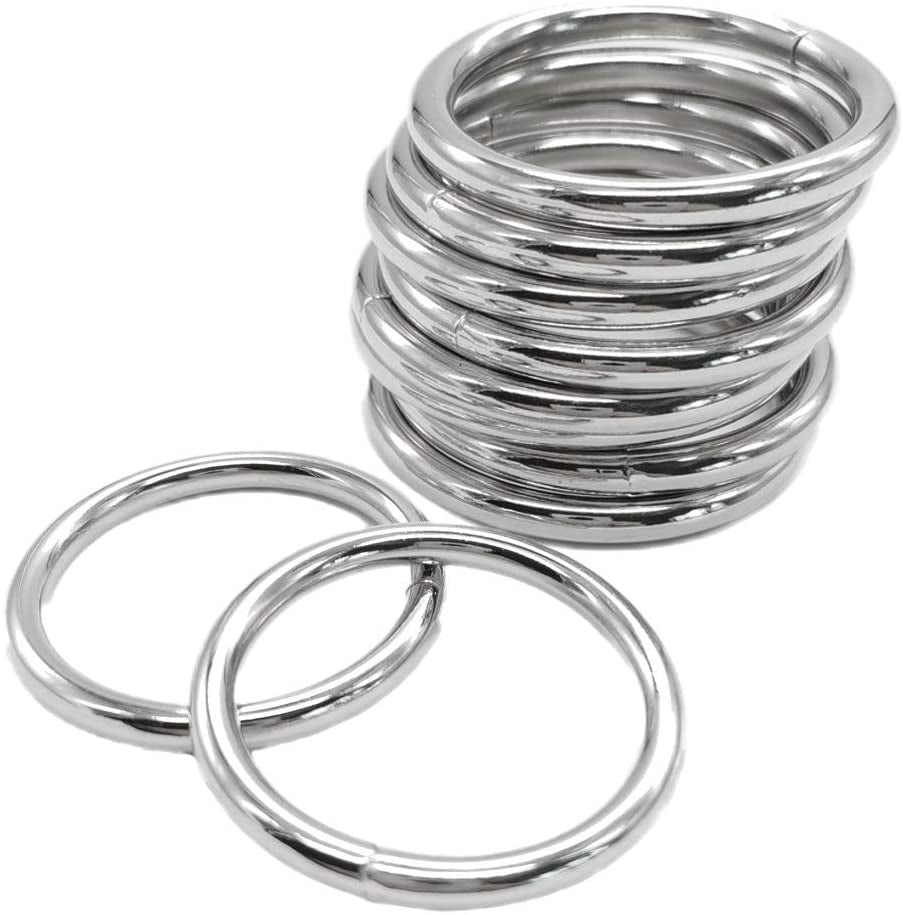 Ewparts, Metal Macrame Rings 2 Inch for Macrame Plant Hangers Macrame Kit 10 Pack 50Mm Metal O Rings Buckle for Macrame Craft Ring