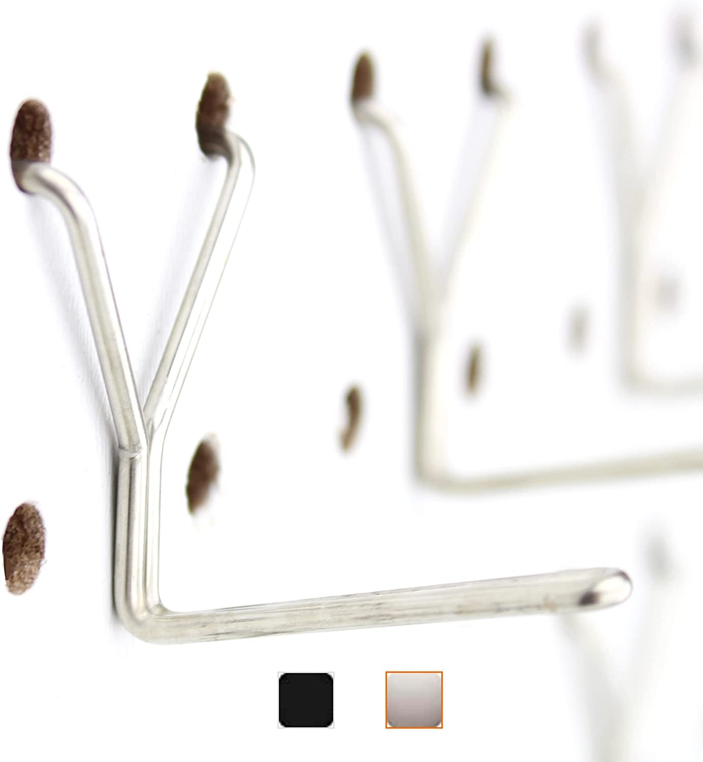 Right Arrange, Metal Pegboard Hooks 50-Pack 2" + 4” L Hook - Will Not Fall Out - Fits Any Peg Board - Black - Organize Tools, Accessories, Workbench, Garage Storage, Kitchen, Craft or Hobby Supplies, Jewelry