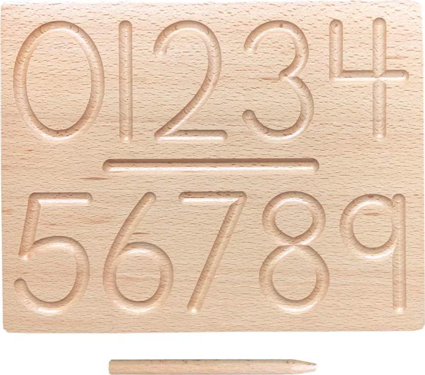 HXMLS, Mfumyy Montessori Alphabet Number Tracing Boards Double Sided Wooden Learn to Write ABC 123 Board Writing Practice Board for Kids Preschool Educational Toy,Homeschool Supplies (ABC+123 Board)