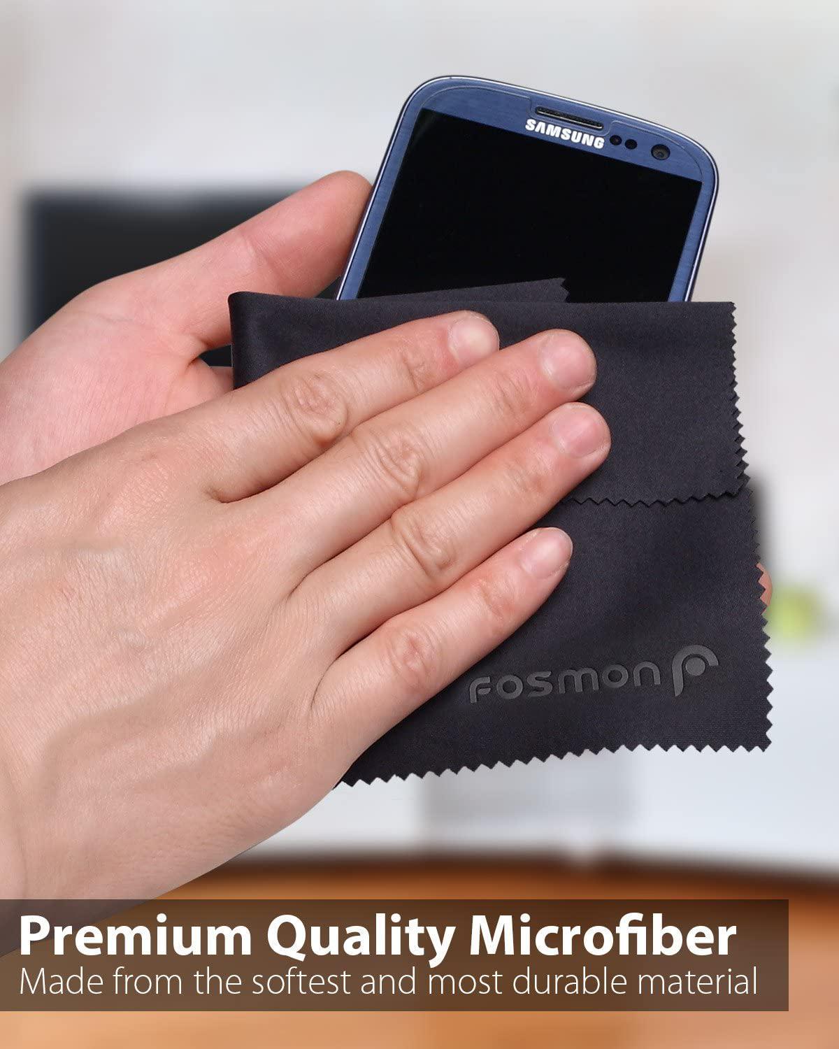 Fosmon, Microfiber Cleaning Cloths, Fosmon 15-Pack of Microfiber Cleaning Cloths [6 x 7 inches / 15.2 x 17.8 cm] (Black)