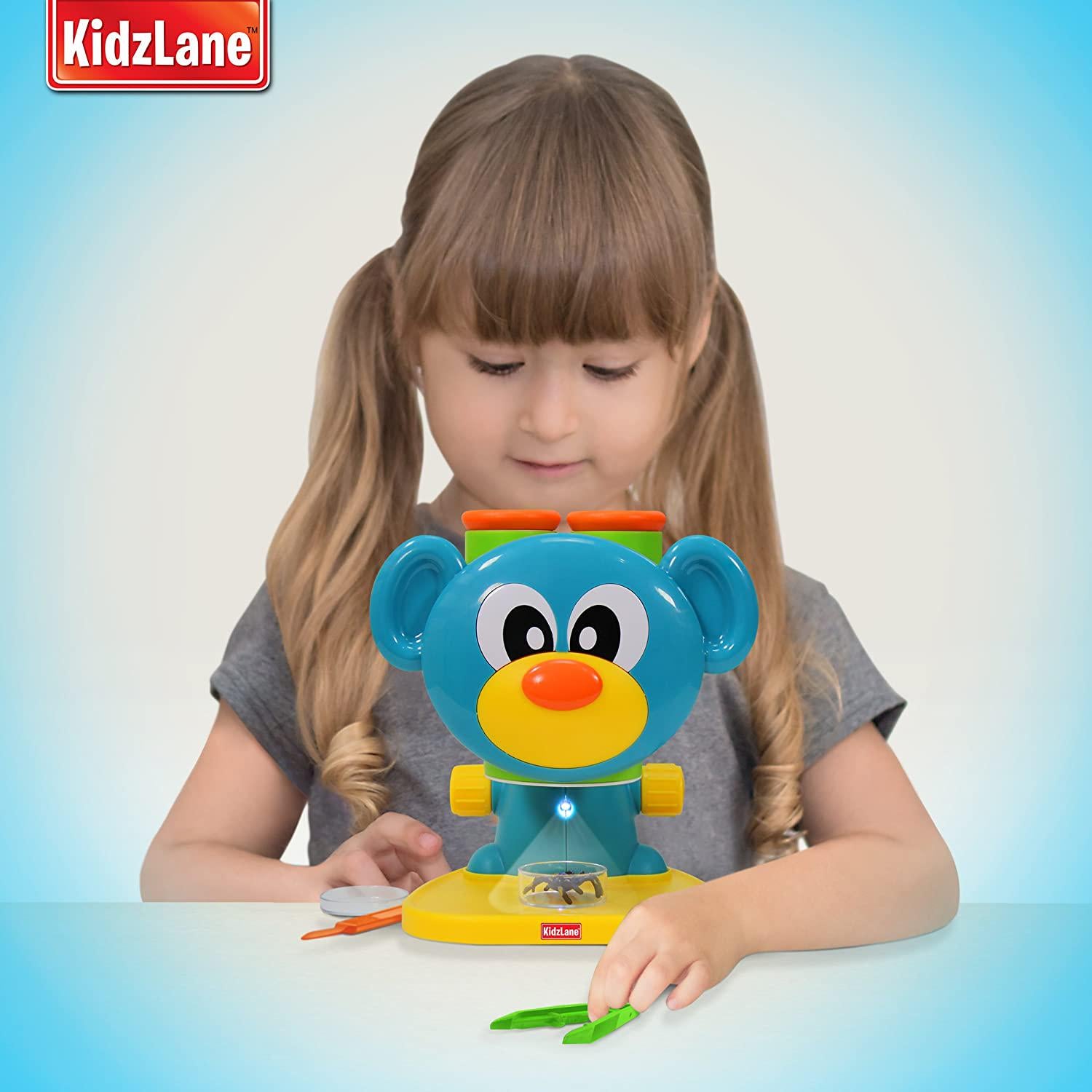 kidzlane, Microscope Science Toy for Kids - Toddler Preschool Microscope with Guide and Activity Booklet