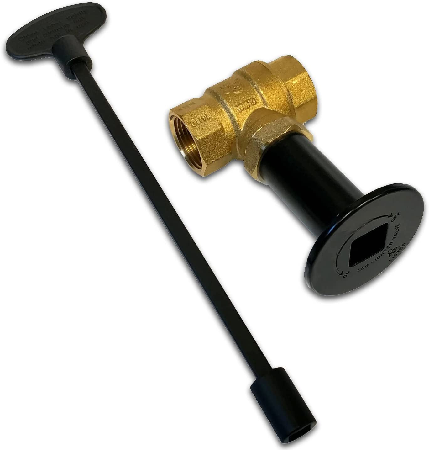Midwest Hearth, Midwest Hearth Gas Fire Pit Key Valve Kit - 3/4" NPT - Flat Black