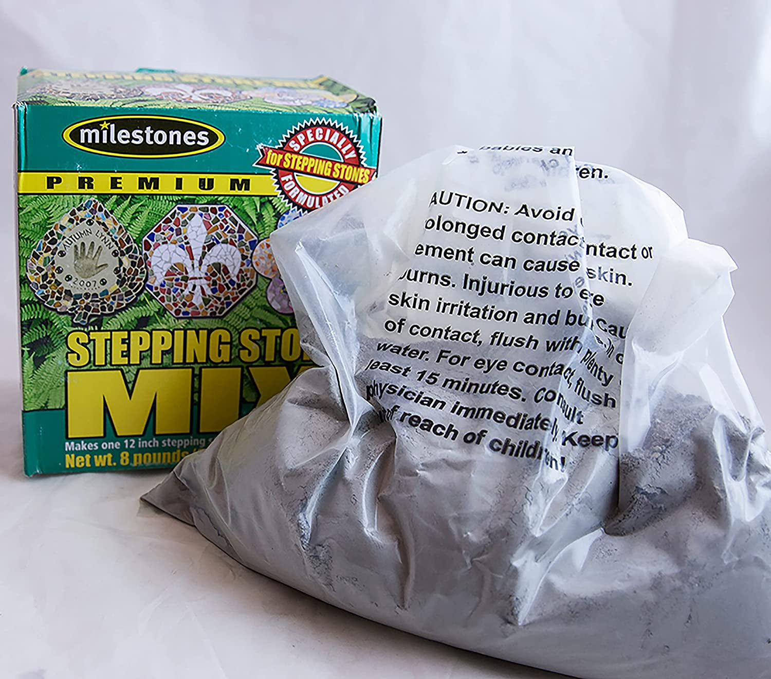 Midwest Products Co., Milestones Premium Stepping Stone Cement Mix 8 Pound Box for Stepping Stone Kits - 903-16102