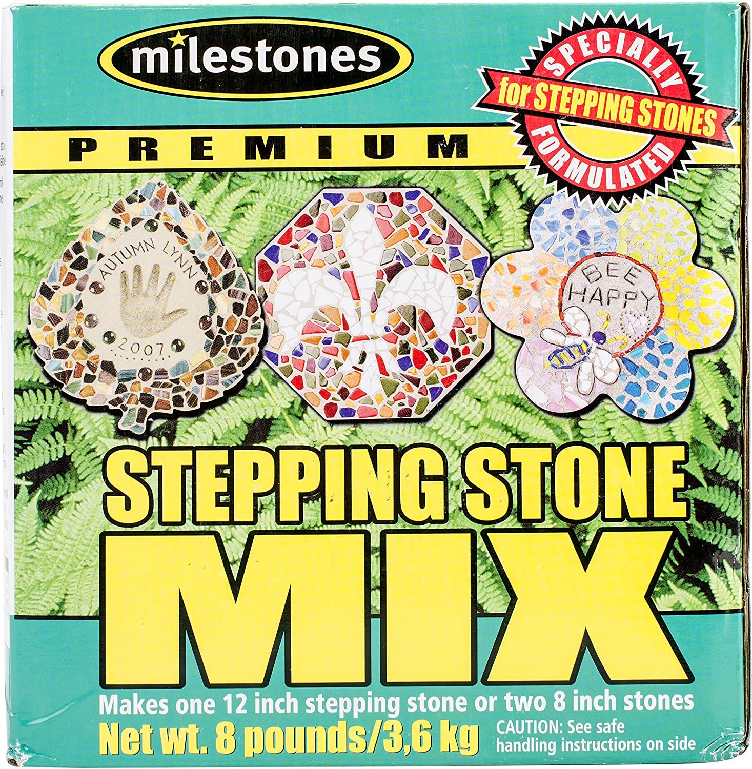 Midwest Products Co., Milestones Premium Stepping Stone Cement Mix 8 Pound Box for Stepping Stone Kits - 903-16102