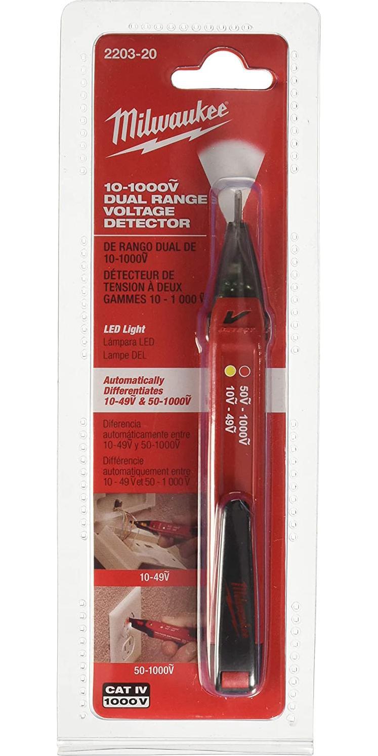 Milwaukee, Milwaukee 2203-20 10-1000V Dual Range Voltage Detector (Tool Only) - Must order in master carton of 10