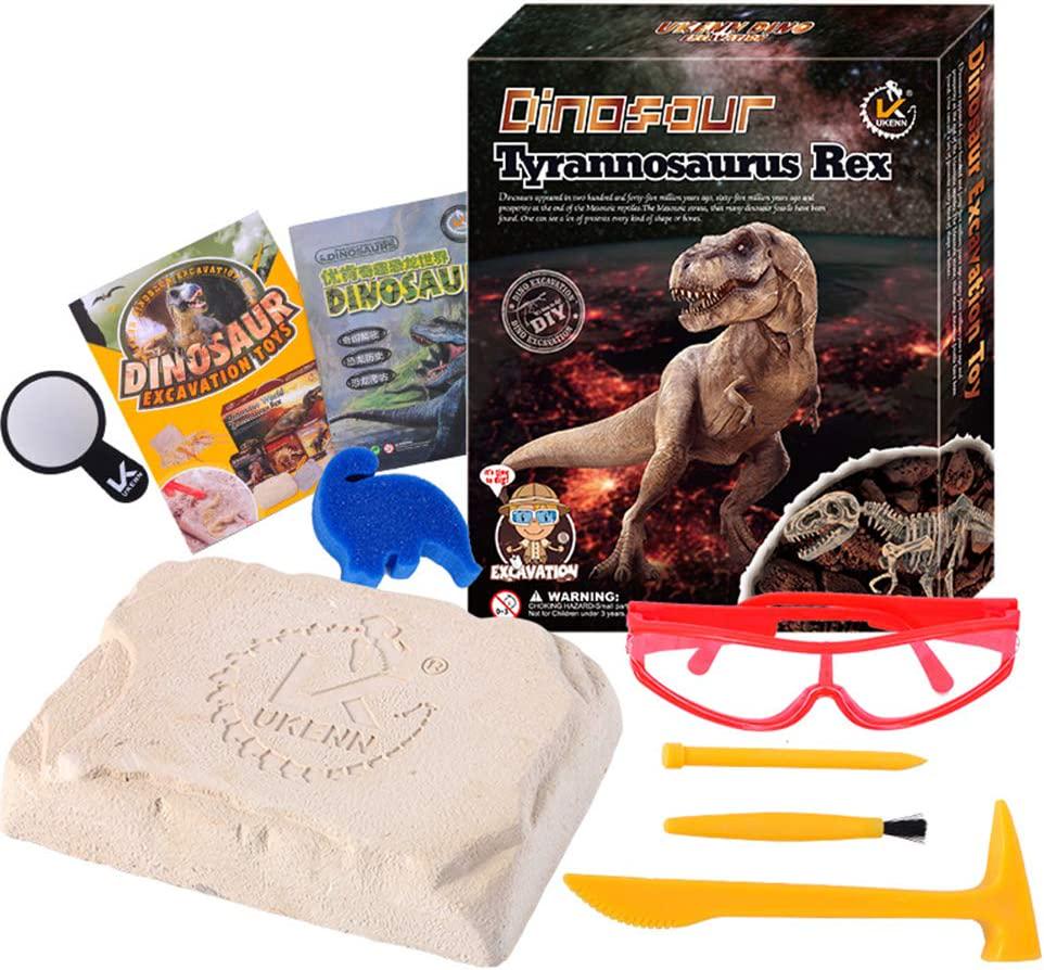 Micnaron, Minaron Dinosaur Excavation Kit,3D Dino Dig Kit,Tyrannosaurus Rex Dinosaur Archeology Kit for Kids,Science Kit Excavation Gift for Boys and Girls.