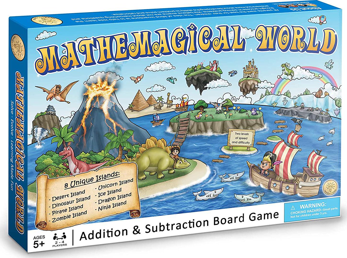 Mind Inventions, Mind Inventions Mathemagical World - Addition and Subtraction Math Board Game for Kids, Ages 5+