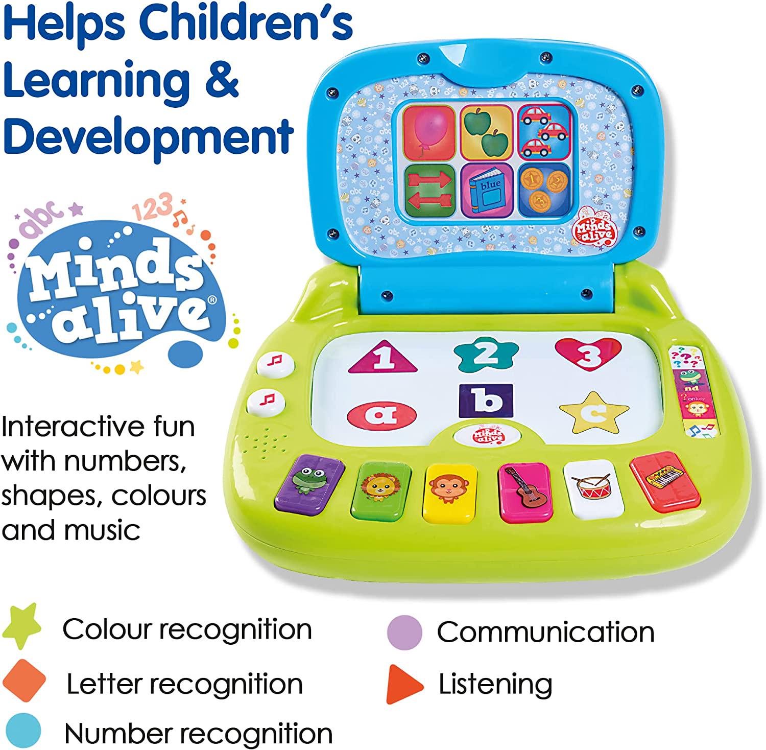 Minds Alive, Minds Alive MA03 Smart Tablet Toy for Kids-Helps Child Development, Listening and Attention Skills-Features Fun Interactive Learning Activities, 2+ Years