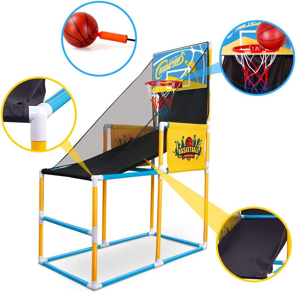 kramow, kramow Basketball Hoop Arcade Game Toy , Basketball Hoop Shooting Training System Set, Indoor Sports Toys with Hoop Ball and Pump Sports Active Gift for Kids Boys and Girls