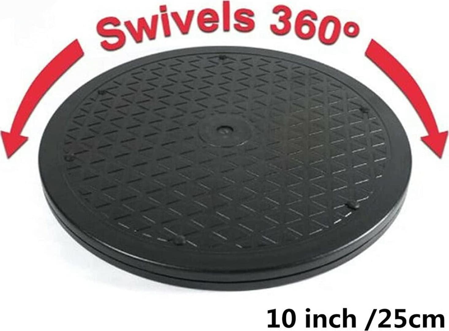 lehom, lehom Black Rotating Swivel Turntable Plate Lazy Susan for TV's Potted Plants Home Kitchen Food Tool