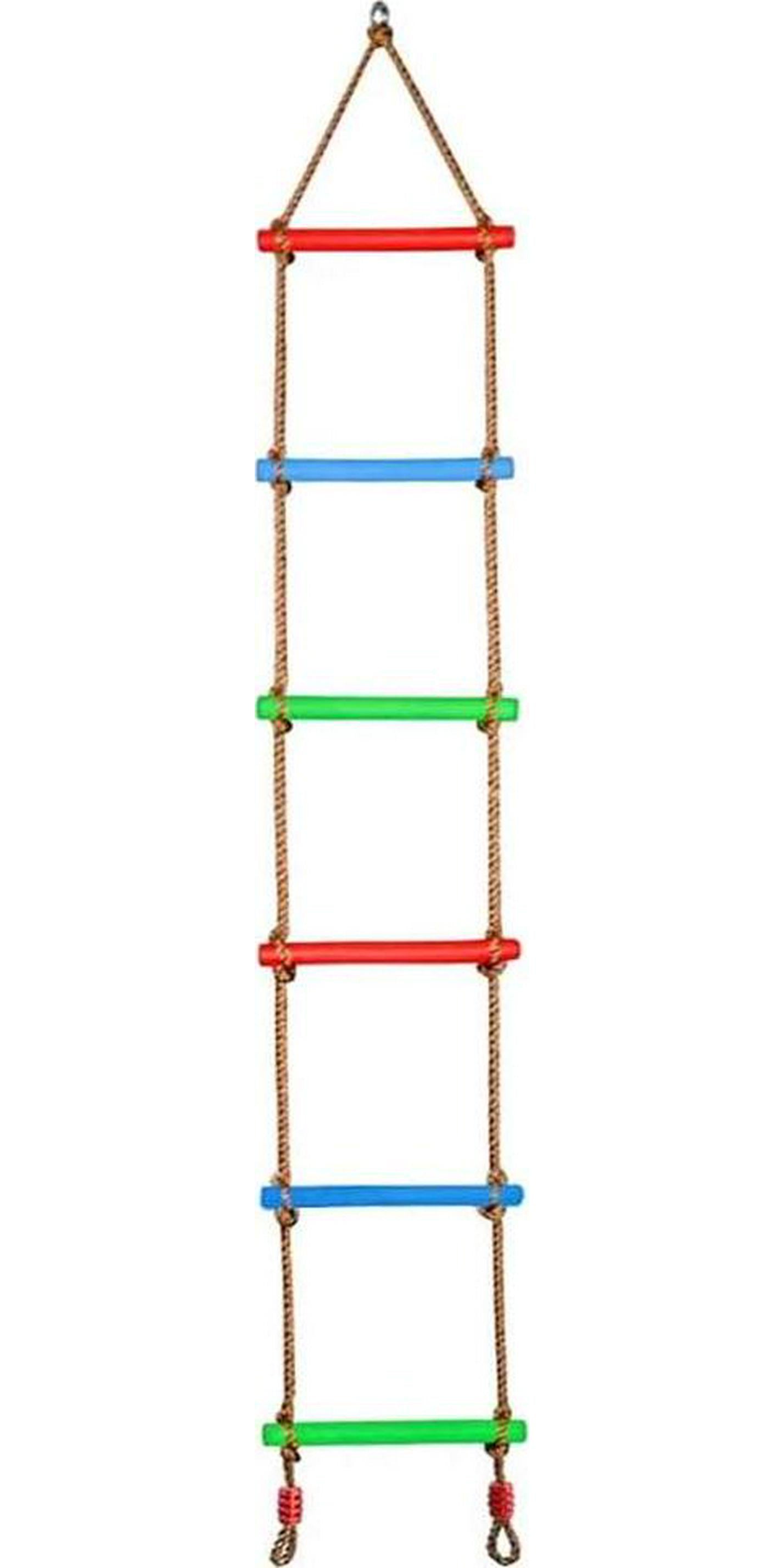 letsgood, letsgood Colorful Climbing Rope Ladder for Kids - Playground Accessories Swing Ladder for Tree House, Ninja Line, Swing Set - Outdoor Backyard Indoor Ninjaline Ladder